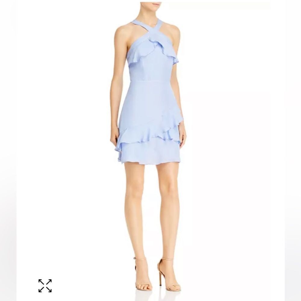 Parker
Rippa Flounce Overlay Dress NWT Sz 2 color is Raindrop
